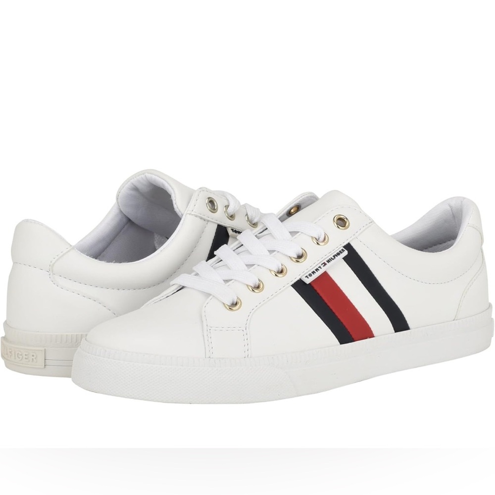 Tommy Hilfiger Women's Lightz Sneakers - white multicolored stripe - size 9.5 - Picture 4 of 13